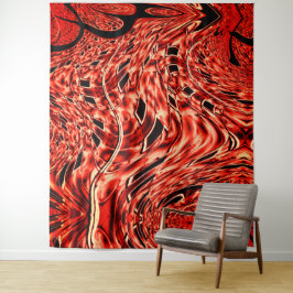 Tapete De Parede Quadrados tortos espelhados em coral ou castanho