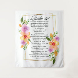 Tapete De Parede Quadro Geométrico Floral Psalm 121