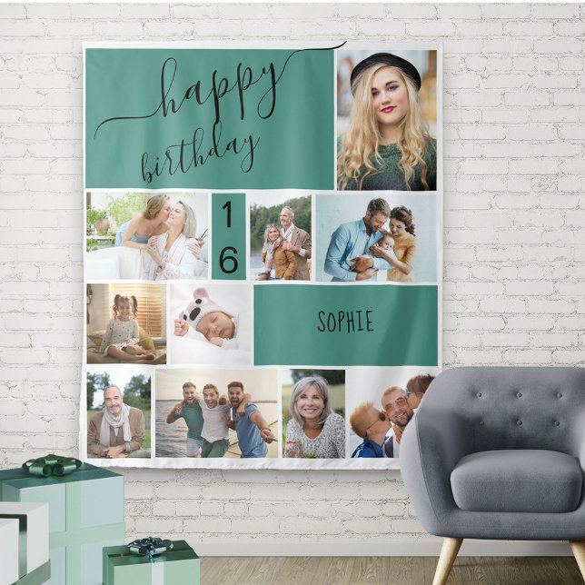 Tapete De Parede Qualquer Colagem de Fotos de 10 Anos Personalizada (Criador carregado)