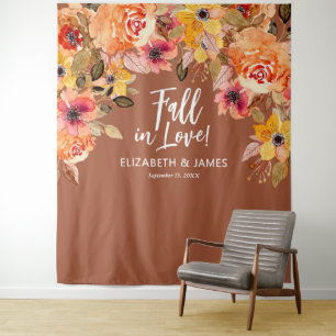 Tapete De Parede Queda no Amor Plano Floral de Casamento
