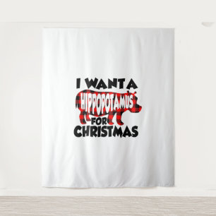 Tapete De Parede Quero um Hippopotamus no Natal