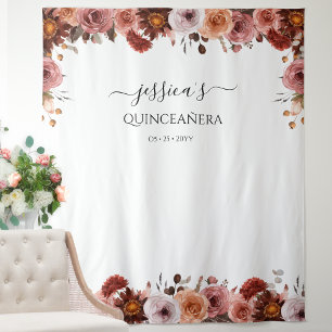 Tapete De Parede Quinceañera Elegante Fotografia Floral Rosa Rosa