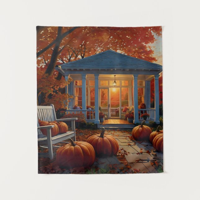 Tapete De Parede Quintal de outono (Frente)