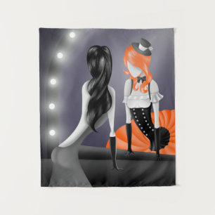 Tapete De Parede Quirky Ballerina & Dancer Refection Orange