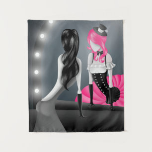 Tapete De Parede Quirky Ballerina & Dancer Refection Pink