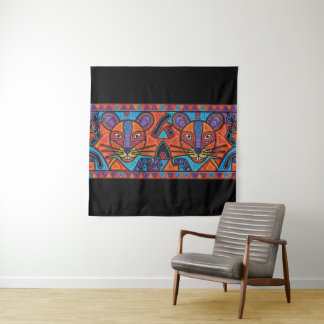 Tapete De Parede Radiant Spirit Animal Geometric Wall Tapestry