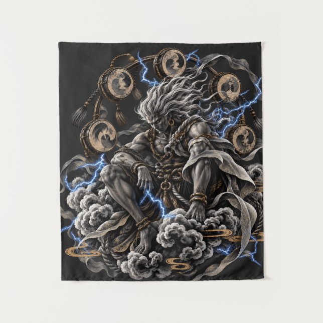 Tapete De Parede Raijin Azul (Frente)