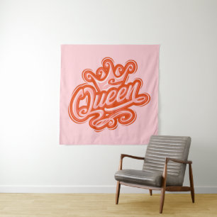 Tapete De Parede Rainha com coroa, Design de tipografia