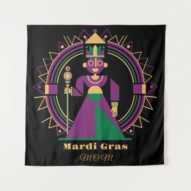Tapete De Parede Rainha da Mardi Gras Mãe 2026 (Frente)
