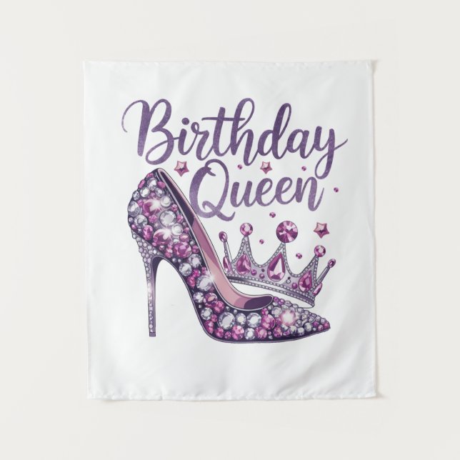 Tapete De Parede Rainha de Aniversário (Frente)