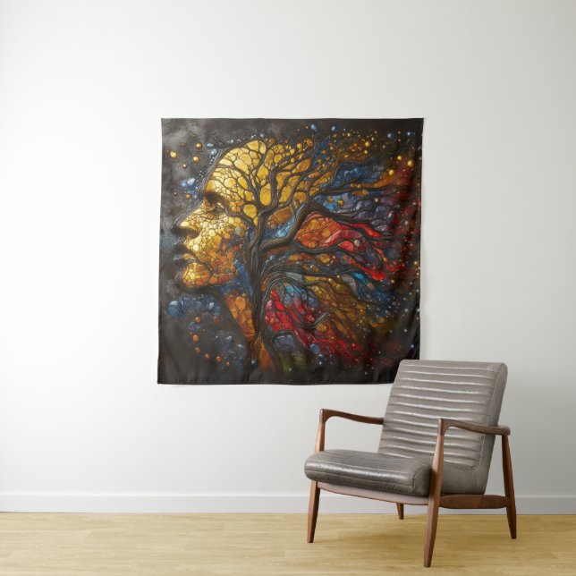Tapete De Parede Raízes Celestiais da Vida - Vidro Estreito (In Situ)