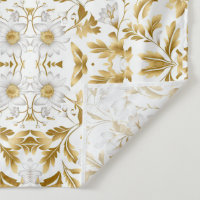 Ramificação Floral Dourada Bloqueante Em Fundo Bra