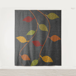 Tapete De Parede Ramificações de Folhas Padrão com abstrato Bright