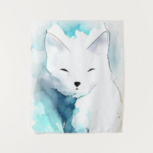 Tapete De Parede Raposa Branca Natureza Selvagem Animal