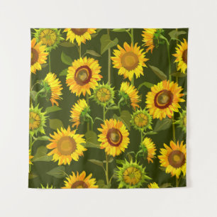 Tapete De Parede Rastreio de verão de Sunflores