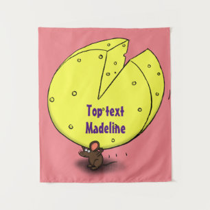 Tapete De Parede Rato bonito com ilustração de desenho animado de q