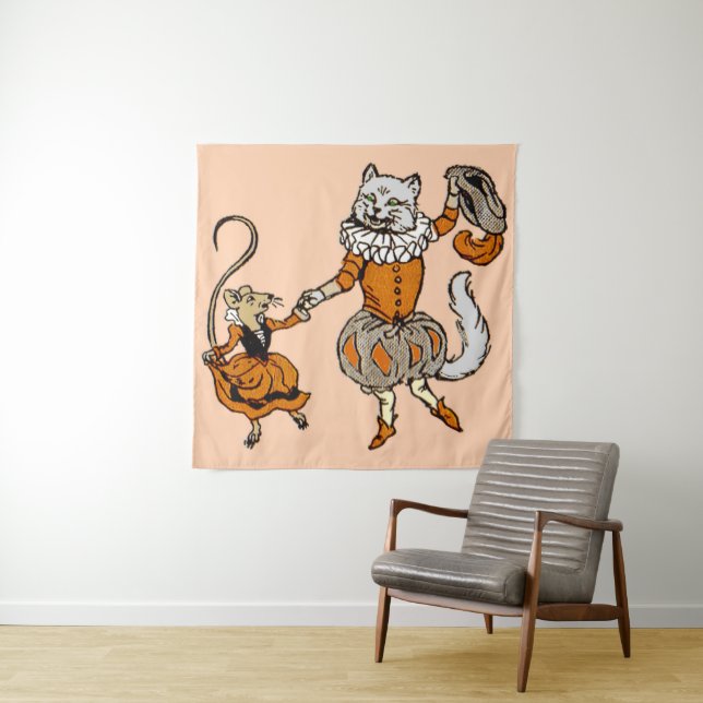 Tapete De Parede rato dançando com um impressão de gato (In Situ)