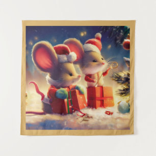 Tapete De Parede Rato de Natal 3
