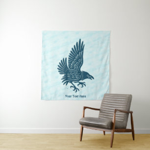 Tapete De Parede Raven azul dançante