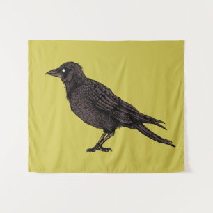 Tapete De Parede Raven Creepy Crow Bright Tinta Gótica