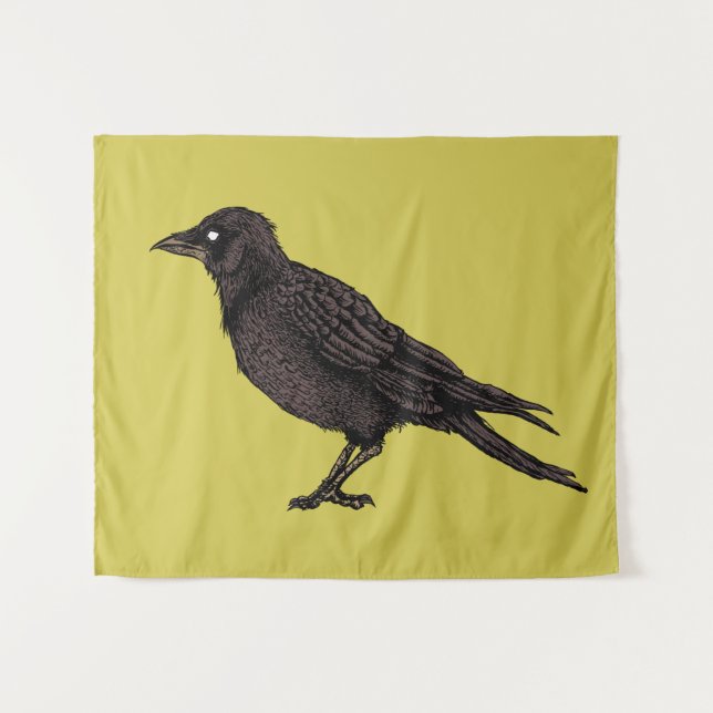 Tapete De Parede Raven Creepy Crow Bright Tinta Gótica (Frente (Horizontal))