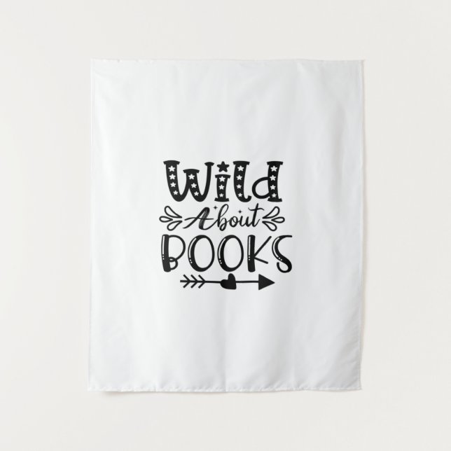 Tapete De Parede Reading Art Wild About Books (Frente)