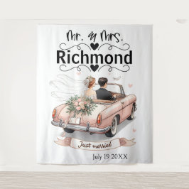 Tapete De Parede Recem casados Getaway - Plano de Casamento