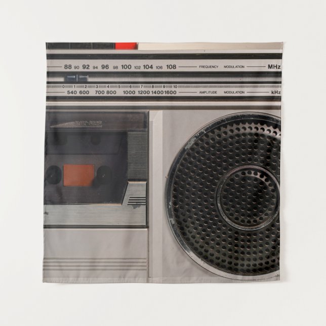 Tapete De Parede Reco de cassete de rádio estéreo portátil retroatu (Frente)