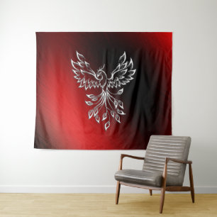 Tapete De Parede Red Black Ashes e Phoenix