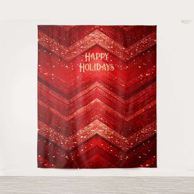 Tapete De Parede Red Decorative Holiday Backdrop (Frente)