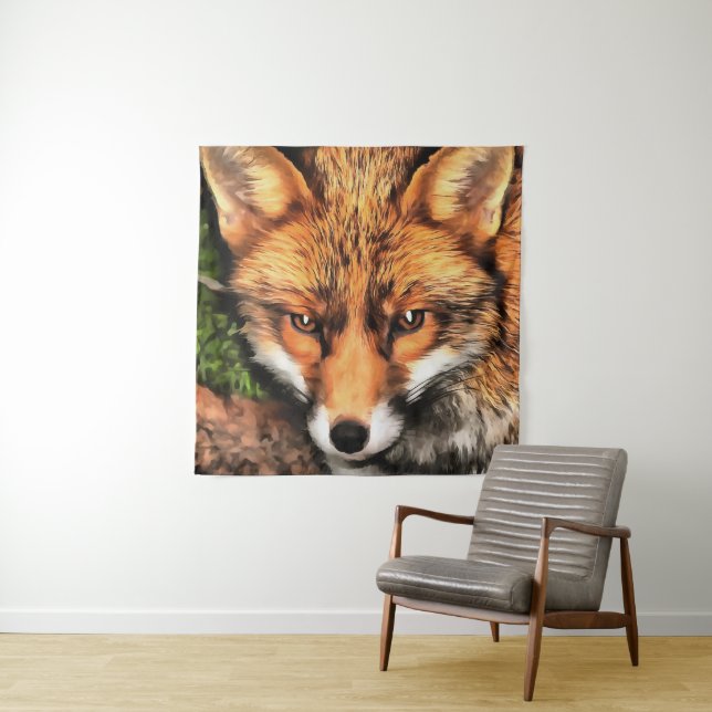 Tapete De Parede Red Fox Linda Arte Selvagem (In Situ)