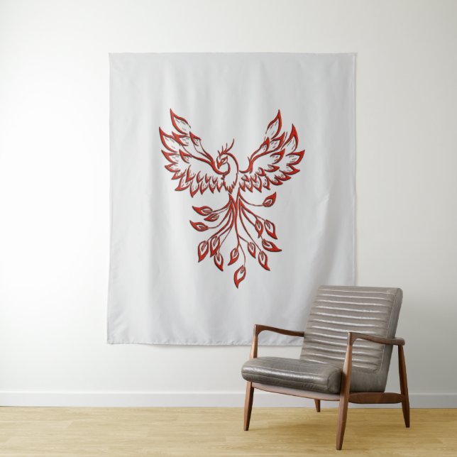 Tapete De Parede Red Phoenix Assume Silver (In Situ)