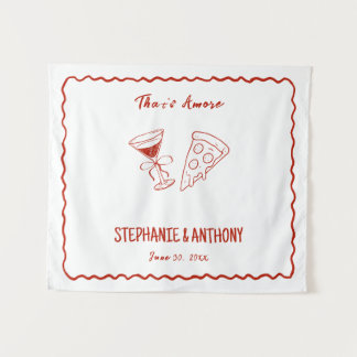 Tapete De Parede Red Whimsical Frame That's Amore Italian Wedding