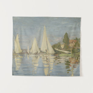 Tapete De Parede Regatas em Argenteuil, Pintura a Óleo, Claude Mone