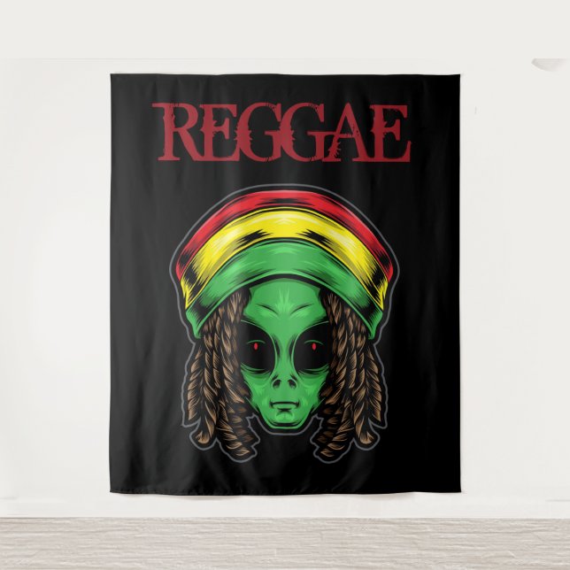 Tapete De Parede Reggae Alienígena (Frente)
