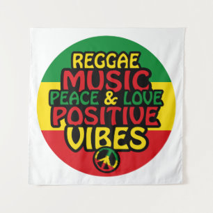 Tapete De Parede Reggae design com aspas positivas e sinalizador re
