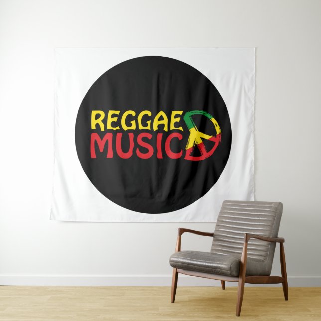 Tapete De Parede Reggae Music - modelo2b-círculo-preto (In Situ (Horizontal))