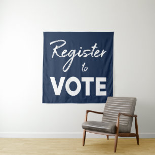 Tapete De Parede Registre-se na campanha Vote-moderna tipografia br