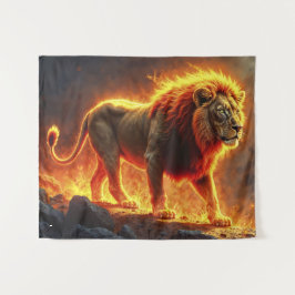 Tapete De Parede Rei das bestas Leão majestoso animal infernal