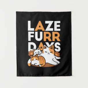 Tapete De Parede Relaxando a Arte de Gato - 'Dias de Furo de Lázaro