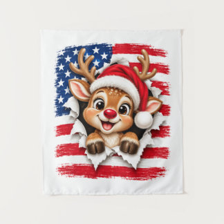 Tapete De Parede Rena de Natal Americana