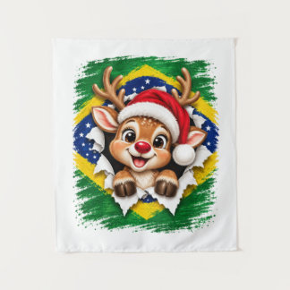 Tapete De Parede Rena de Natal Brasileira