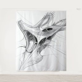 Tapete De Parede Renderização arquitetônica futurística: ondulação