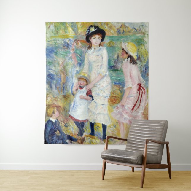 Tapete De Parede Renoir - Crianças em Seashore, Guernsey (In Situ)