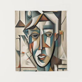 Tapete De Parede Retrato Cubista Moderno - Abstrato Art