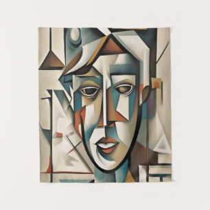 Tapete De Parede Retrato Cubista Moderno - Abstrato Art