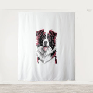 Tapete De Parede Retrato de Border Collie em Detalhe Vibrante para