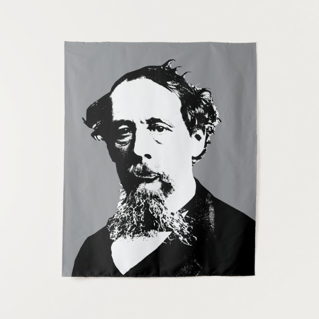Tapete De Parede Retrato de Charles Dickens (Frente)