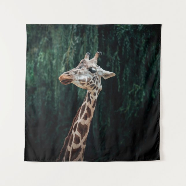 TAPETE DE PAREDE RETRATO DE CUTE GIRAFFE (Frente)