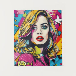 Tapete De Parede Retrato de Pop de Arte Negrito